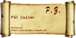 Pál Zajzon névjegykártya